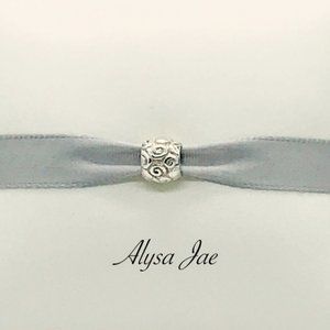 Swirls European Bead, Sterling Silver, High Polish